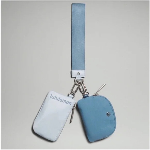 lululemon athletica Handbags - Lululemon Dual Pouch Wristlet - Powder Blue / Utility Blue - NWT